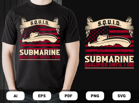 American Submarine T-shirt Design