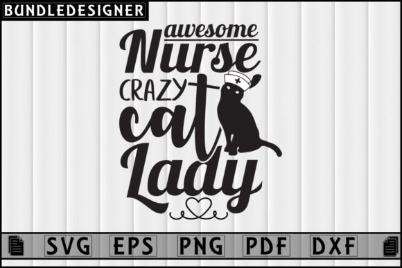 Awesome Nurse Crazy-Cat Sublimation