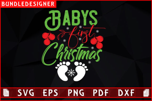 Baby’s First Christmas Embroidery Design