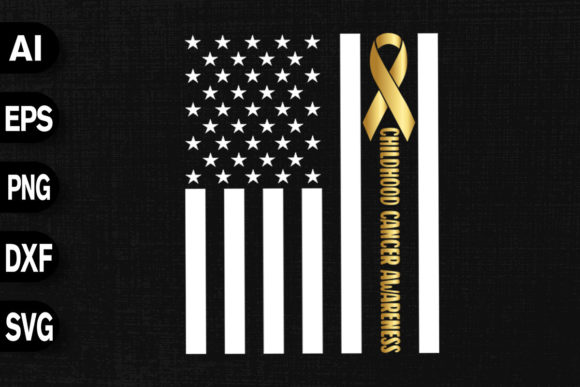 Childhood Cancer Awareness Gold Ribbon