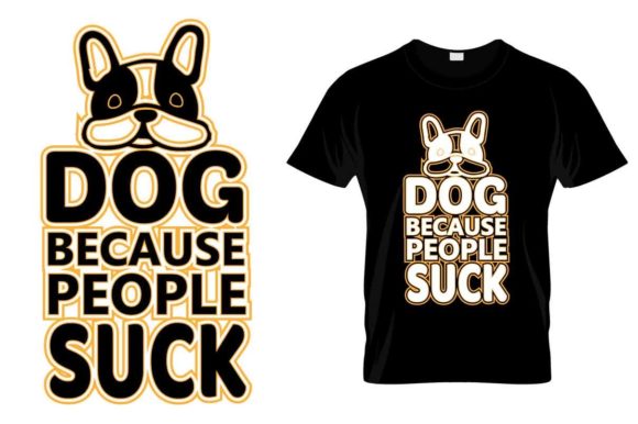 Dog T Shirt Design Print Template