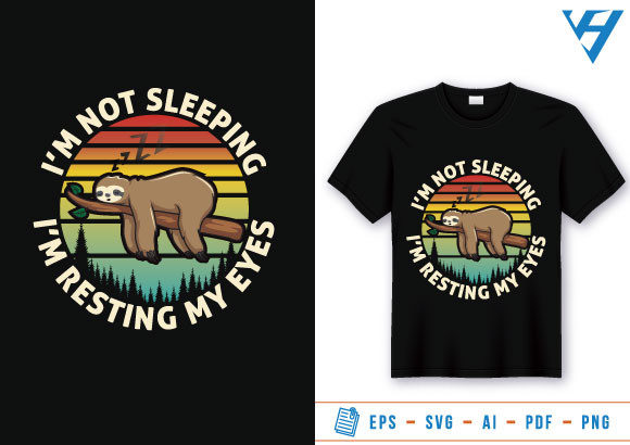 Funny Sloth Lover T-shirt Design