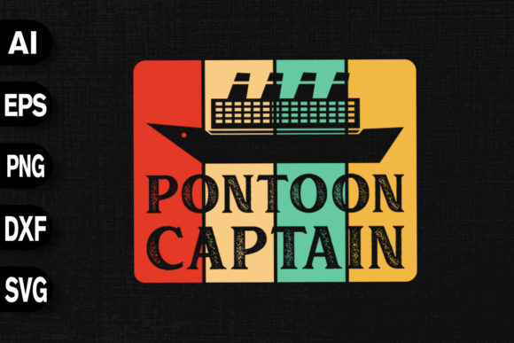 Pontoon Captain - Vintage Boating Design