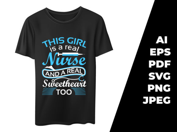 Real Nurse Typography T-shirt Design