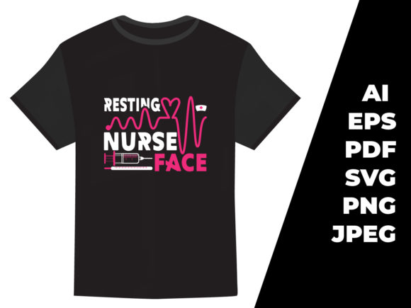 Resting Nurse Face Vector T-shirt Design