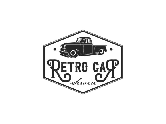 Retro Car Service Repair Badge Logo
