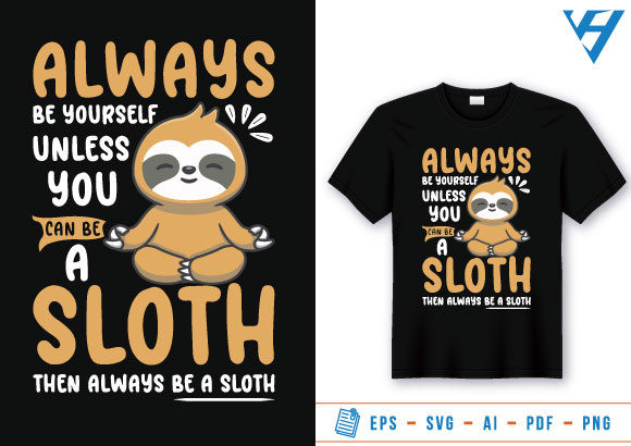 Sloth Lover T-Shirt Design