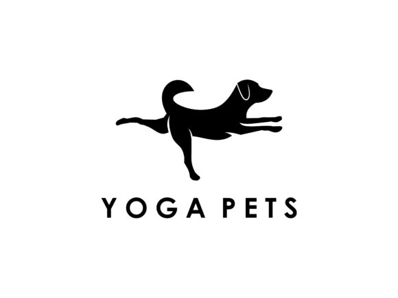 Yoga Pet Animal Dog Logo